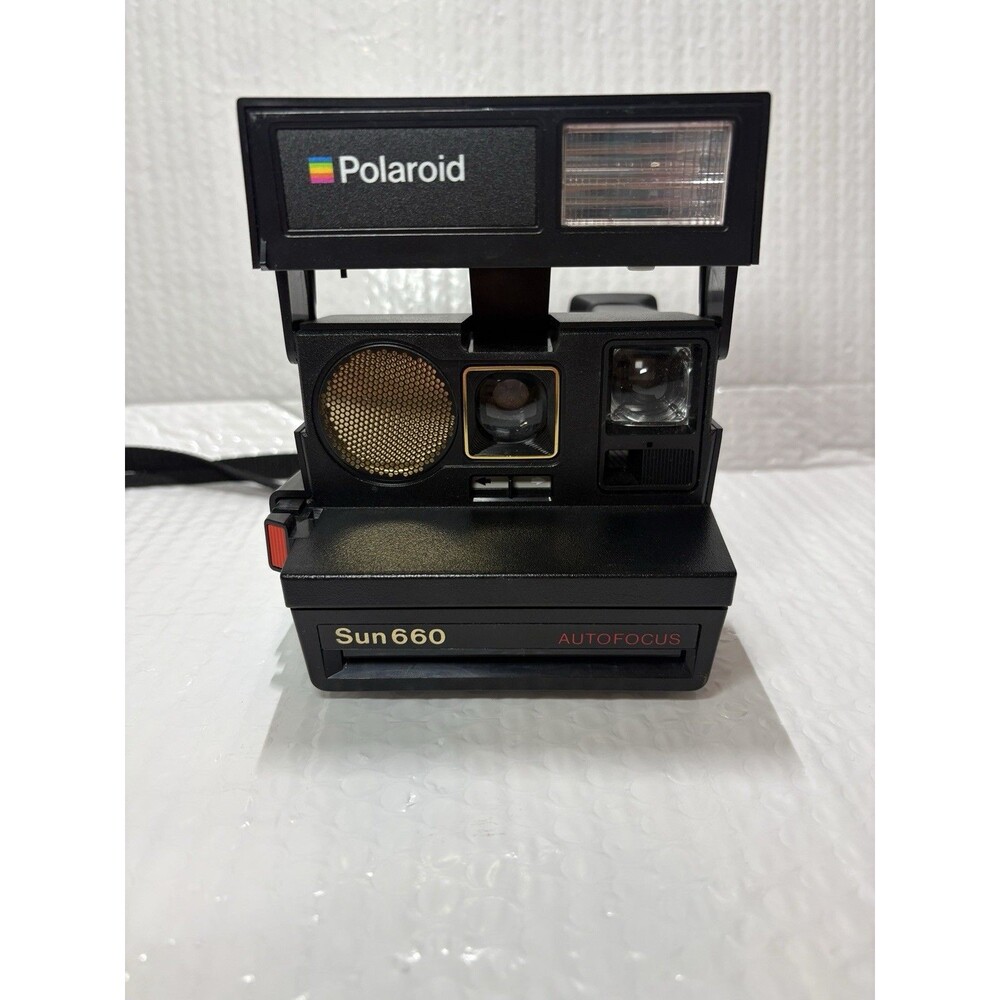 Polaroid Sun 660 Autofocus Instant Film Camera - Vintage 660 Series Black Tested
